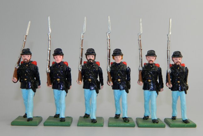 Six Union Infantry Marching